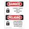 Signmission OSHA Sign, Lockout Before You Start Bilingual, 5in X 3.5in Decal, 10PK, 3.5" W, 5" L, Spanish, PK10 OS-DS-D-35-VS-1433-10PK - alternate 1